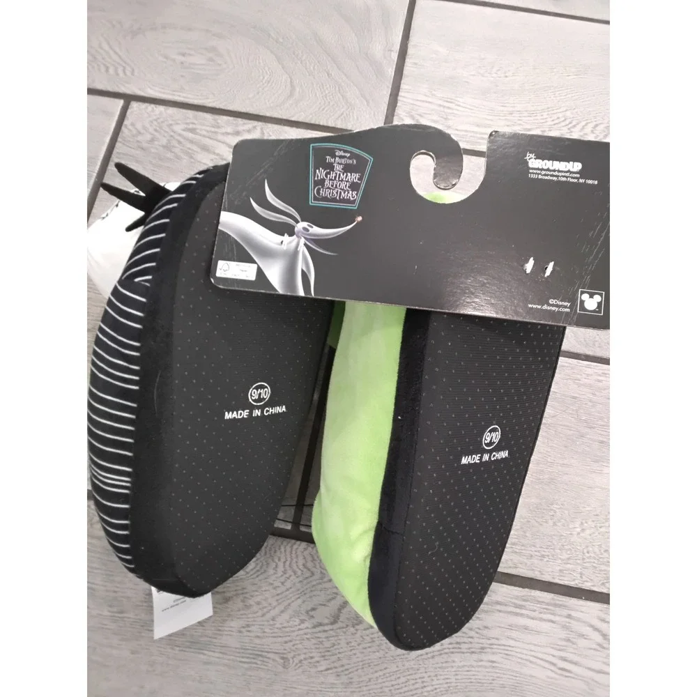 Disney Nightmare Before Christmas Jack & Oogie Boogie Glow Slippers 9/10 NEW